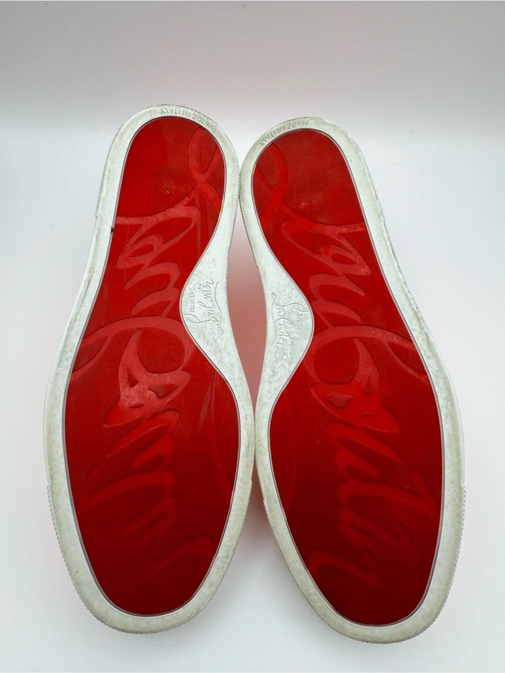Christian Louboutin Neon Coral Patent Leather Low Top Sneakers Women’s EU 36